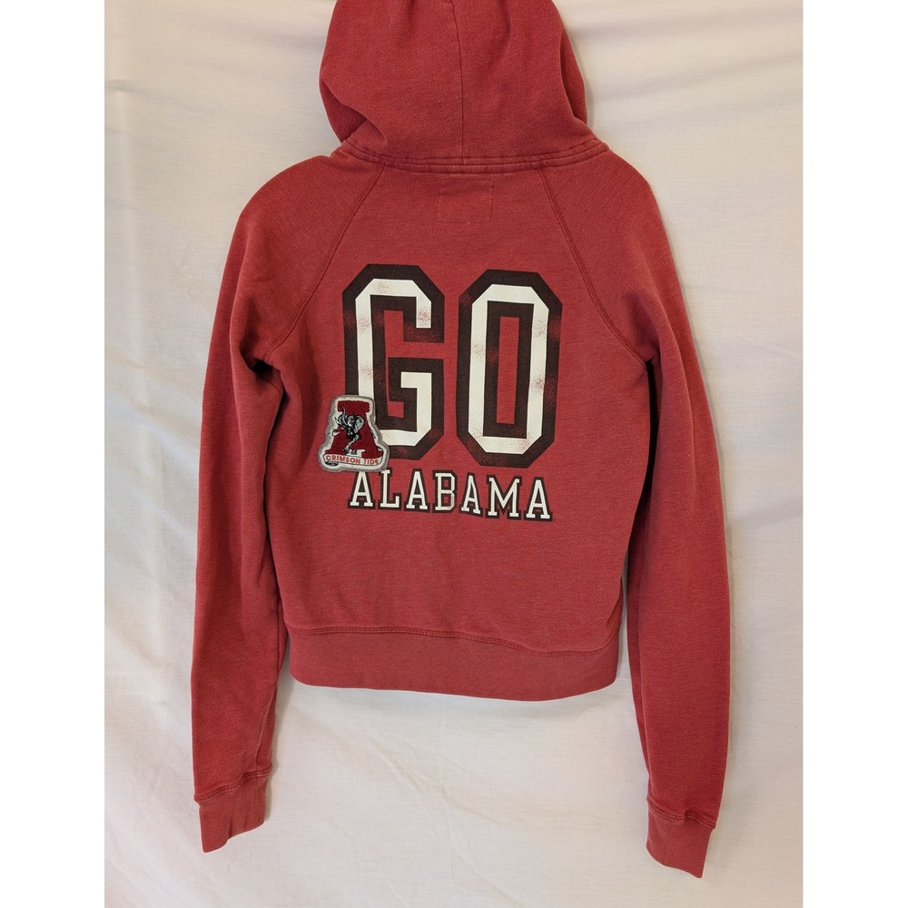 PINK Victoria's Secret Alabama Crimson Tide Full Zip Hoodie‎ Red L Roll Tide Y2K